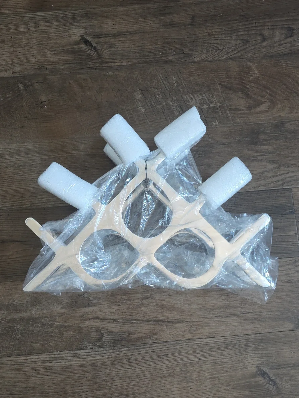 Pier 1 Import Silver Modern 8 Wine Bottle Rack - Sleek Tabletop Storage